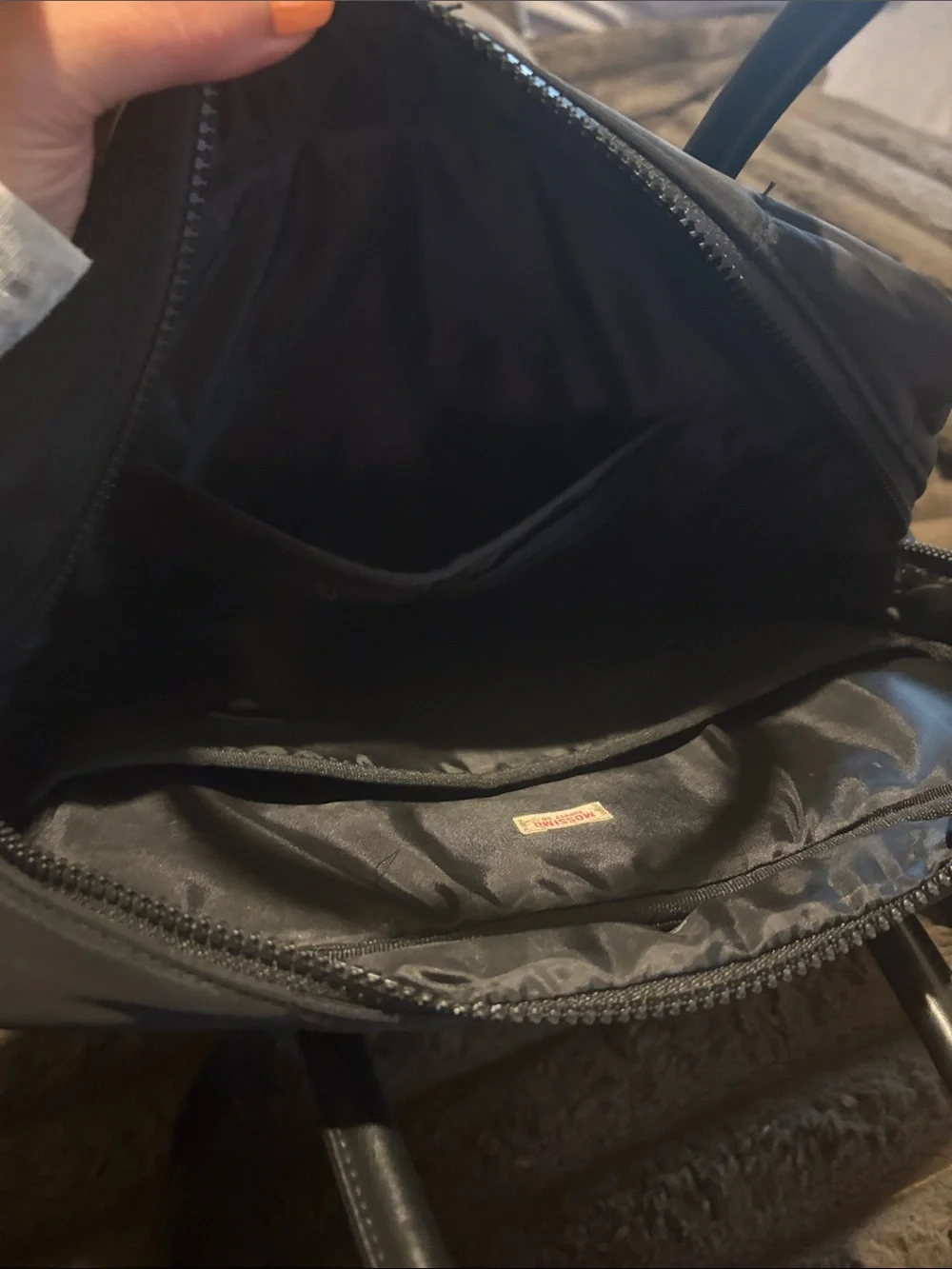 Mossimo Supply Co. Black Quilted Nylon Laptop Bag with Top Handles